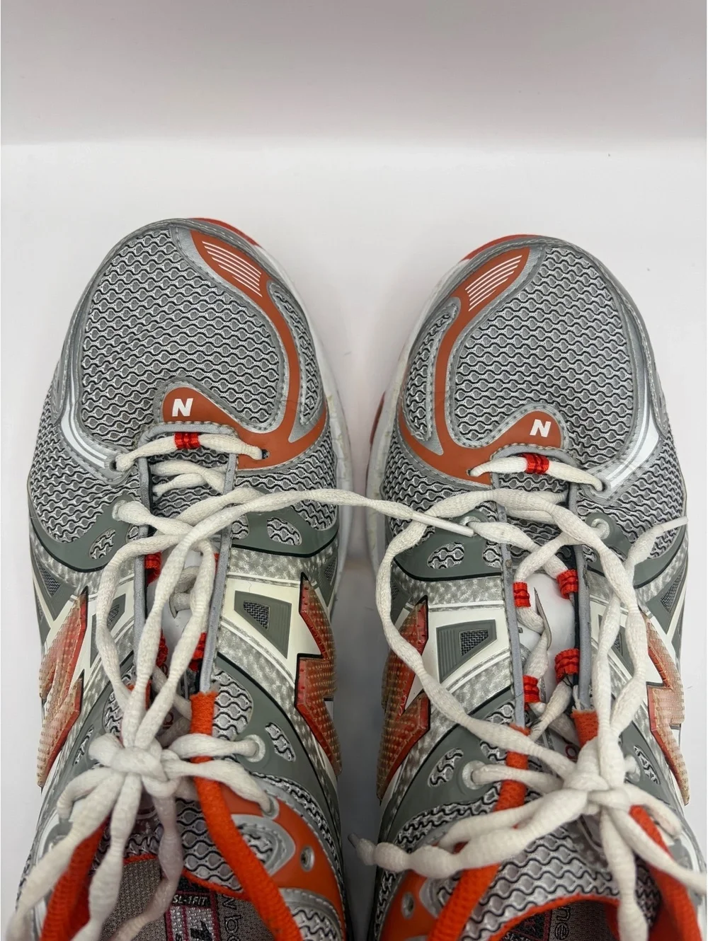 Vintage New Balance 1224 Y2K Mesh Running Shoes Silver Orange Men’s 13